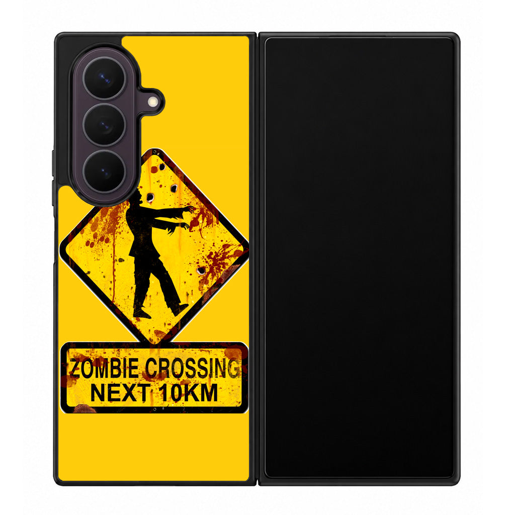 Zombie Crossing Sign Samsung Galaxy Z Fold 8 Ultra Case