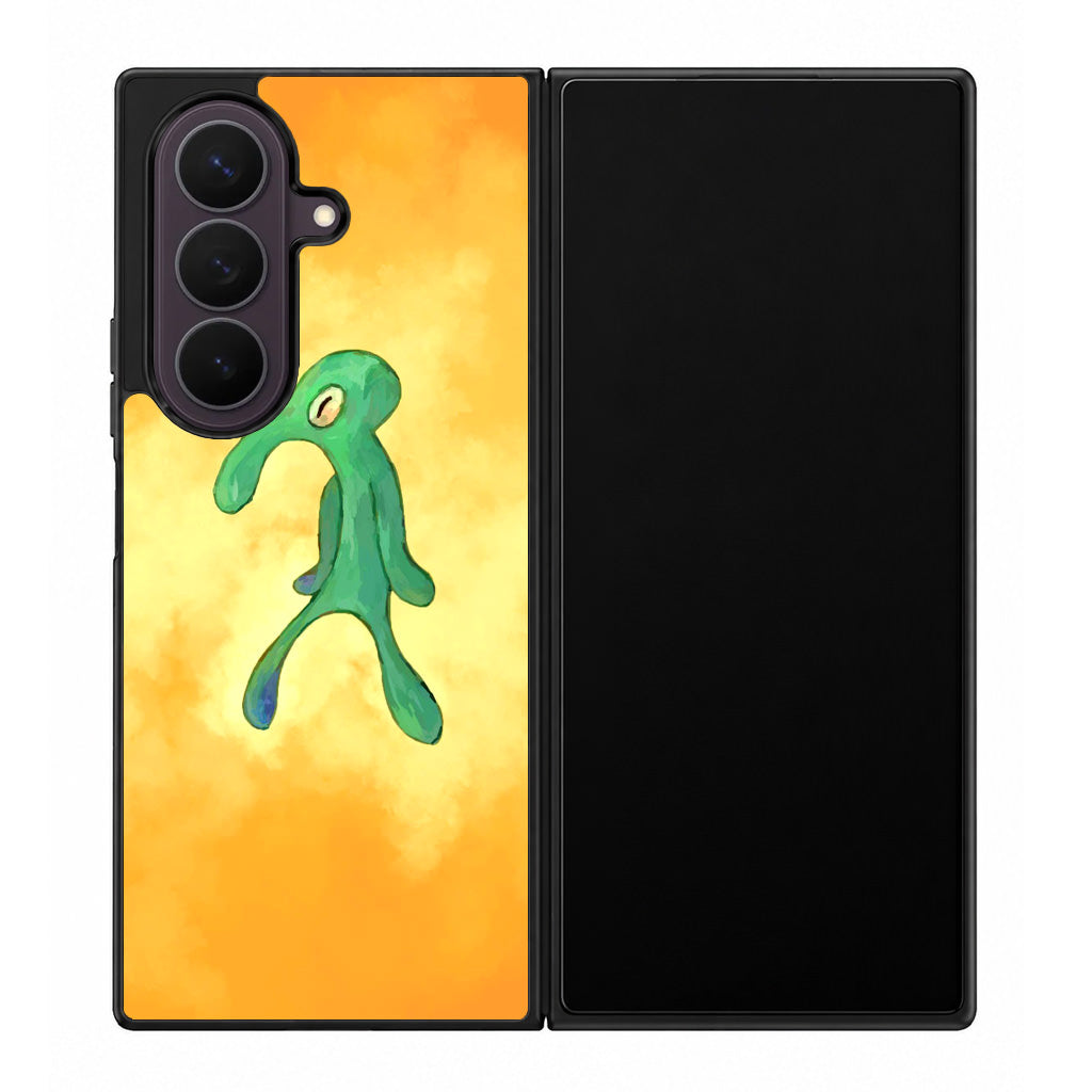 Bold and Brash Squidward Painting Samsung Galaxy Z Fold 8 Ultra Case
