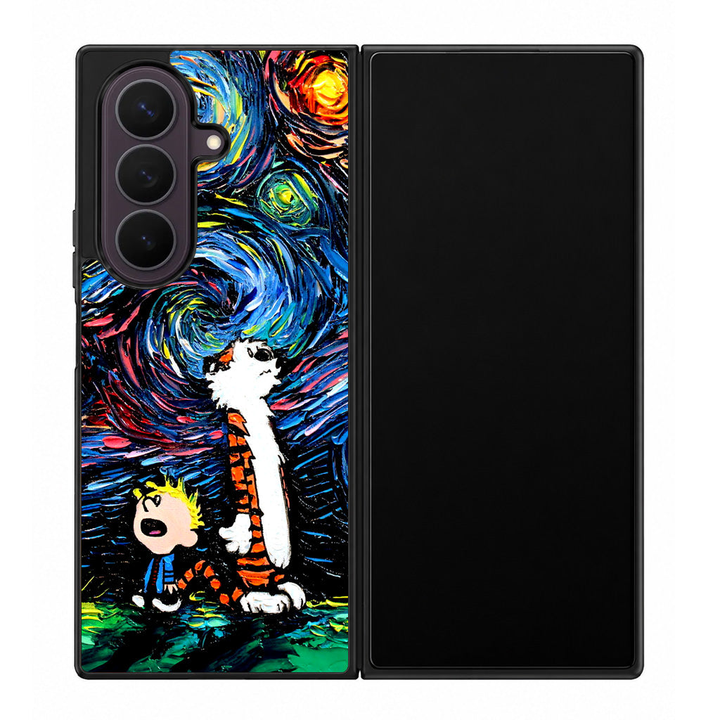 Calvin Art At Starry Night Samsung Galaxy Z Fold 8 Ultra Case