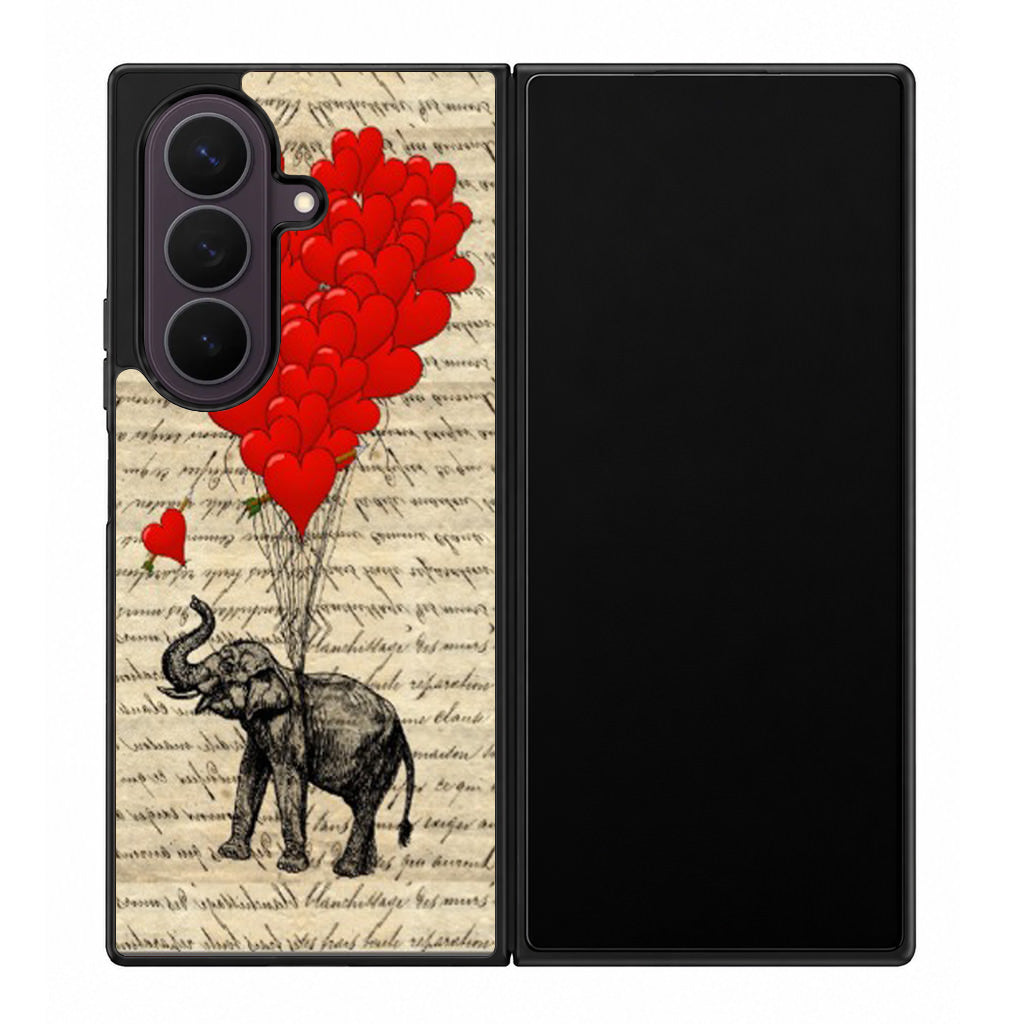 Elephant And Heart Samsung Galaxy Z Fold 8 Ultra Case