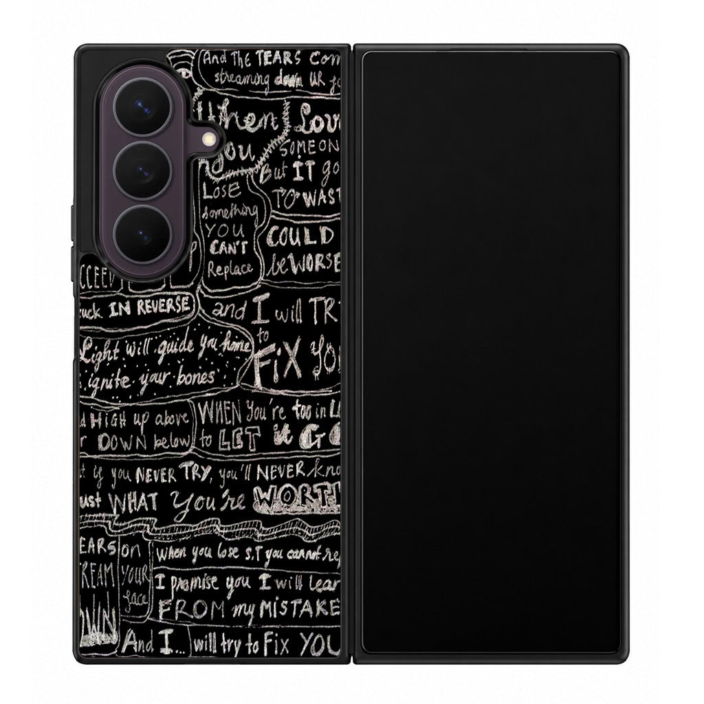 Fix You Lyrics Samsung Galaxy Z Fold 8 Ultra Case