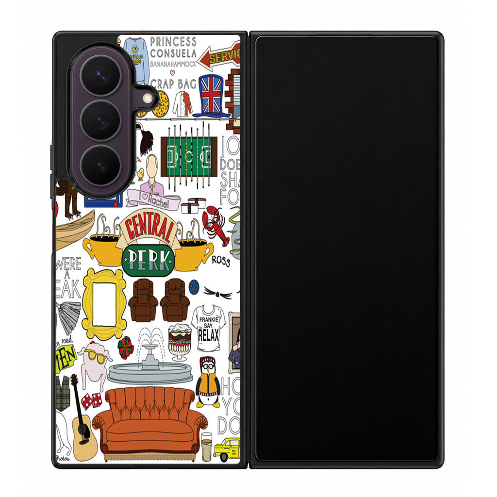 Friends TV Show Central Perk Sticker Samsung Galaxy Z Fold 8 Ultra Case