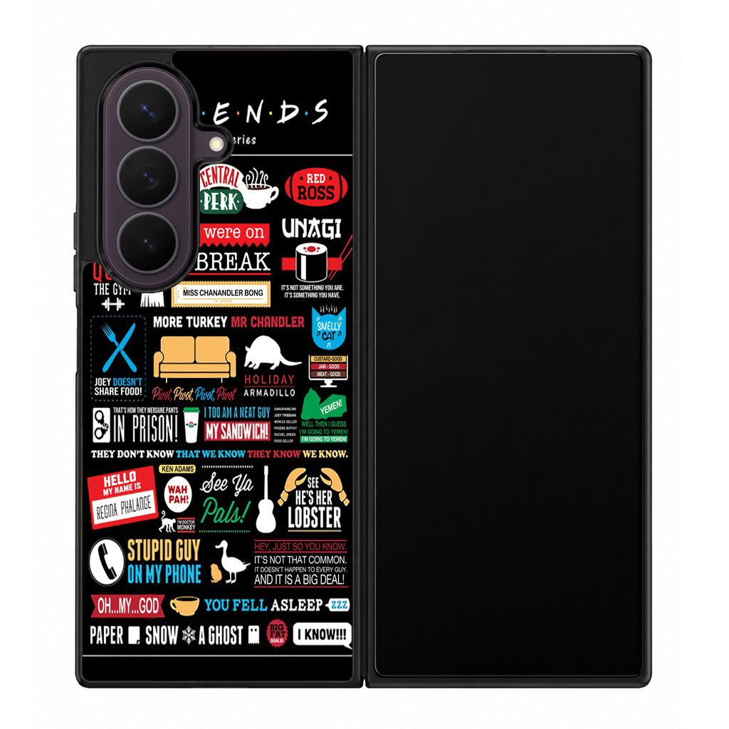 Friends TV Show Quotes Poster Samsung Galaxy Z Fold 8 Ultra Case