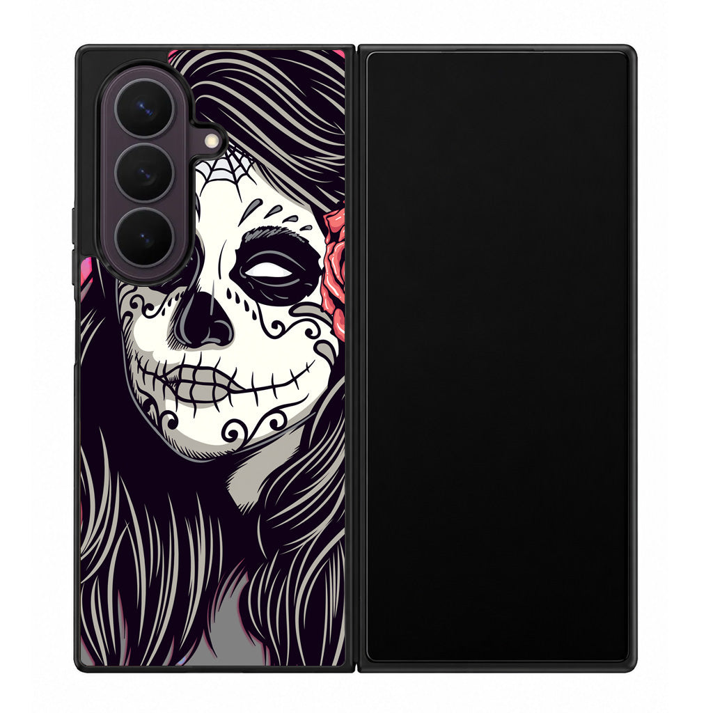 Girl Skull Flower Samsung Galaxy Z Fold 8 Ultra Case