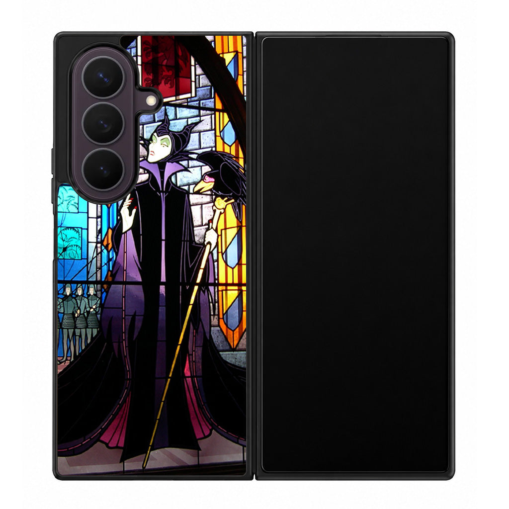 Maleficent Sleeping Beauty Glass Art Samsung Galaxy Z Fold 8 Ultra Case