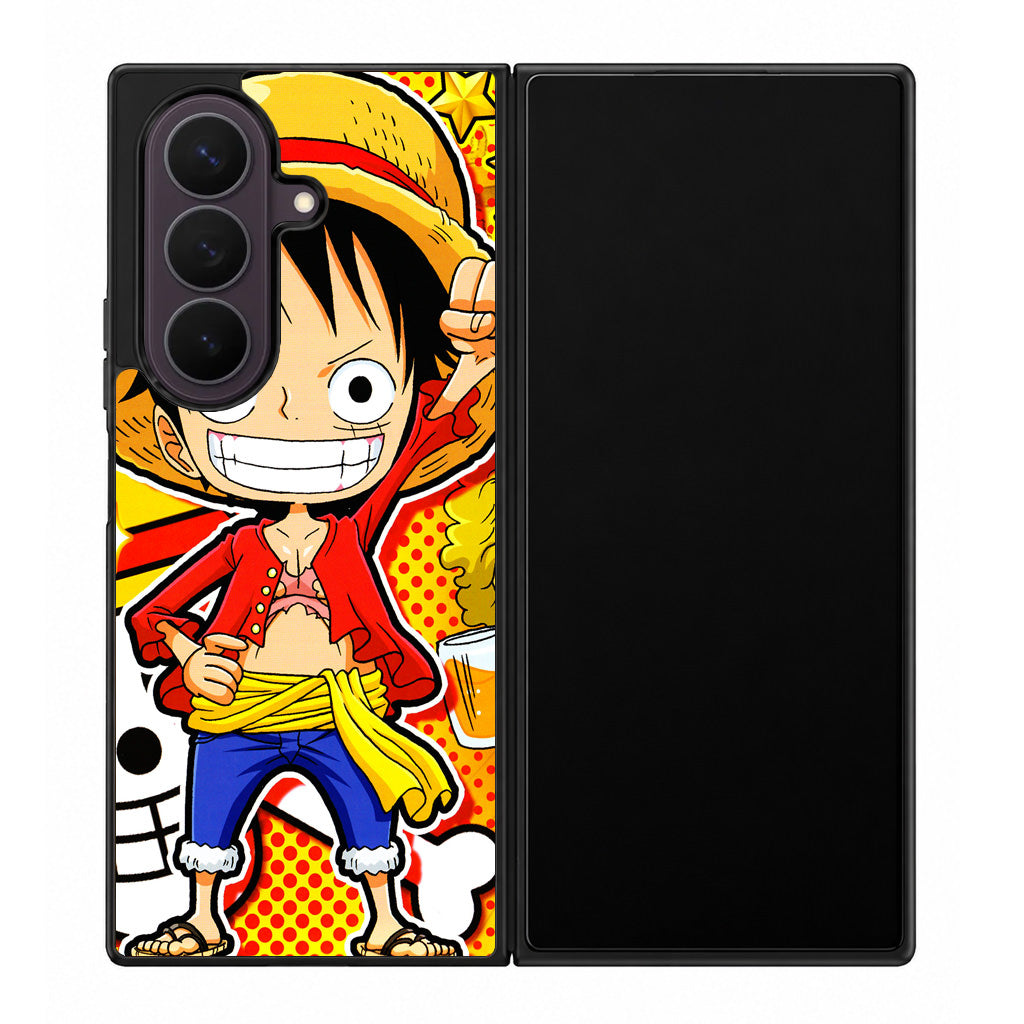 One Piece Cute Luffy Samsung Galaxy Z Fold 8 Ultra Case