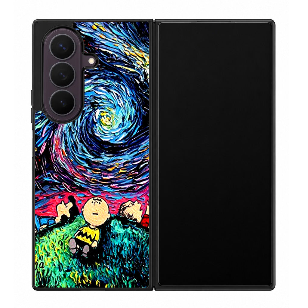 Peanuts At Starry Night Samsung Galaxy Z Fold 8 Ultra Case