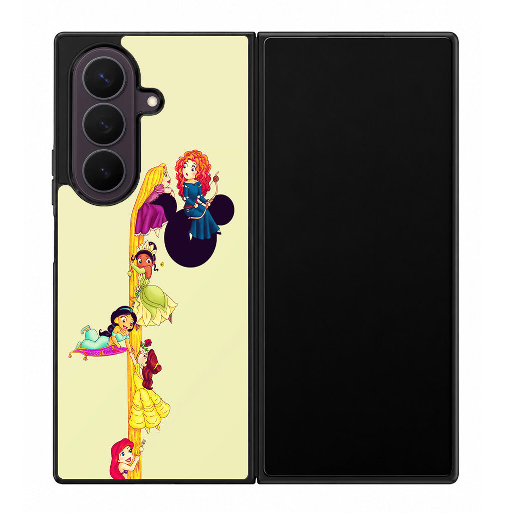 Princesses Climbing Rapunzel's Hair Samsung Galaxy Z Fold 8 Ultra Case