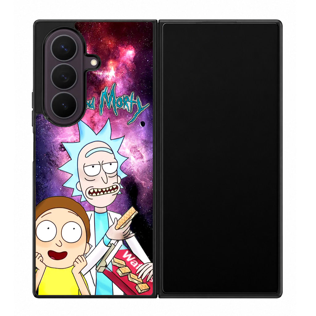 Rick And Morty Nebula Space Samsung Galaxy Z Fold 8 Ultra Case
