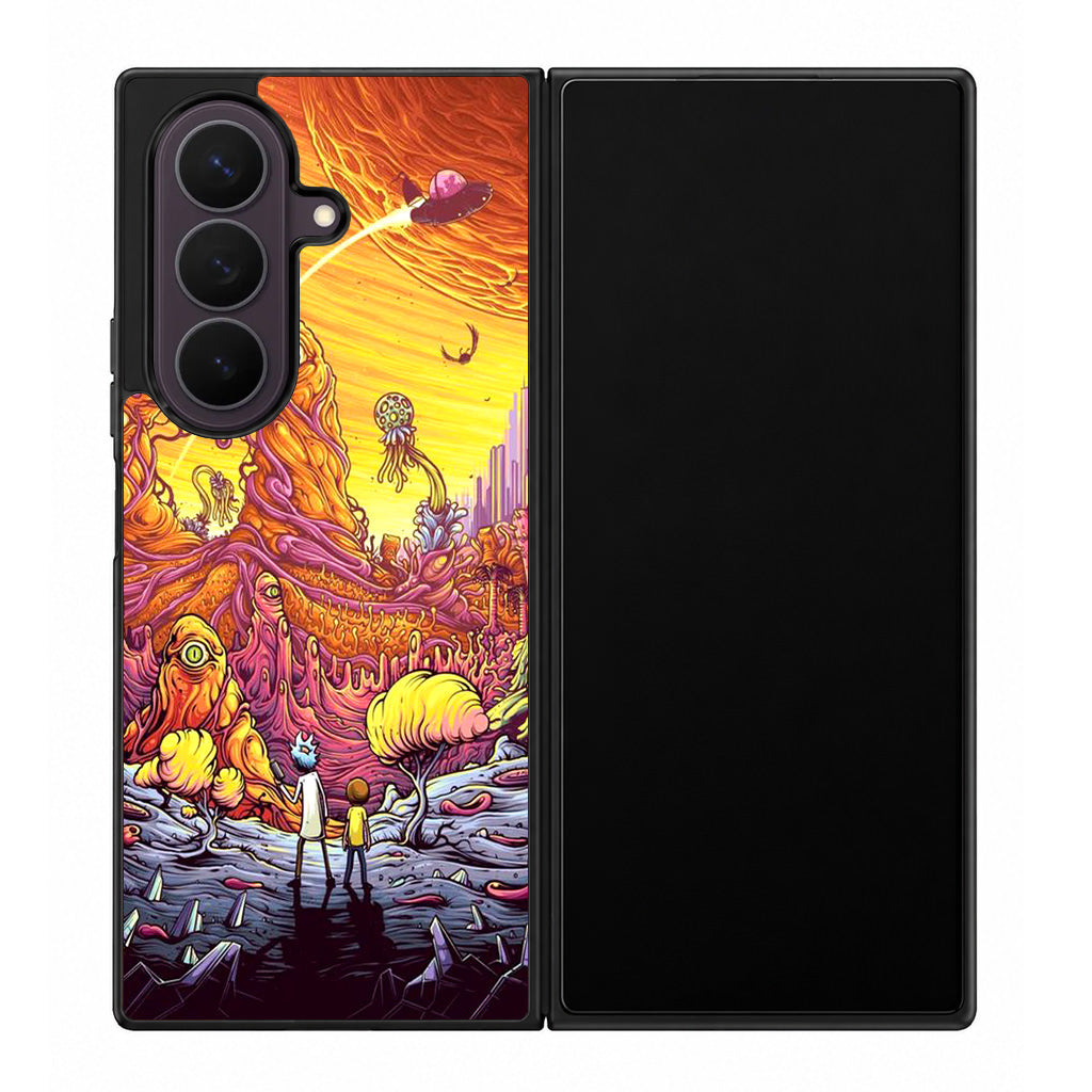 Rick And Morty Alien Planet Samsung Galaxy Z Fold 8 Ultra Case