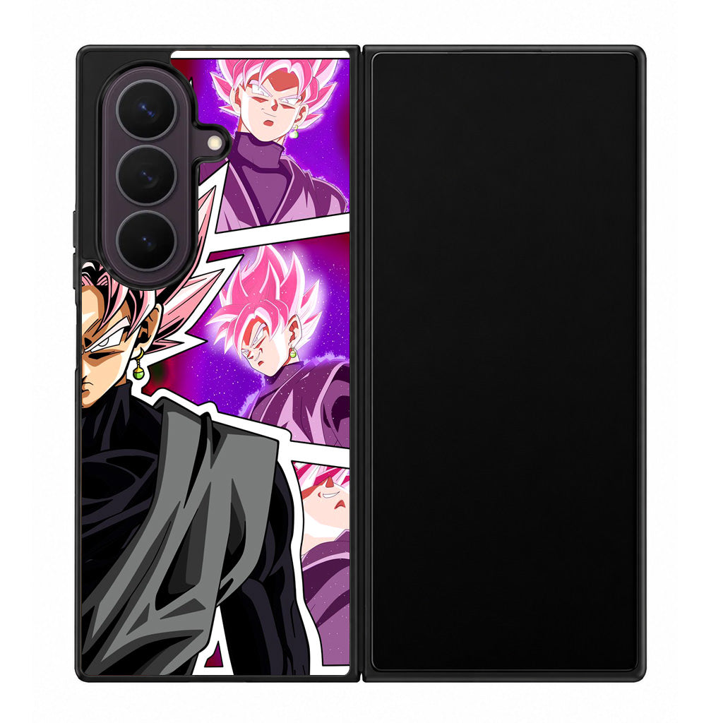Super Goku Black Rose Collage Samsung Galaxy Z Fold 8 Ultra Case