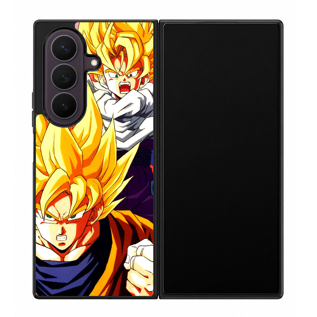 Super Saiyan Goku And Gohan Samsung Galaxy Z Fold 8 Ultra Case