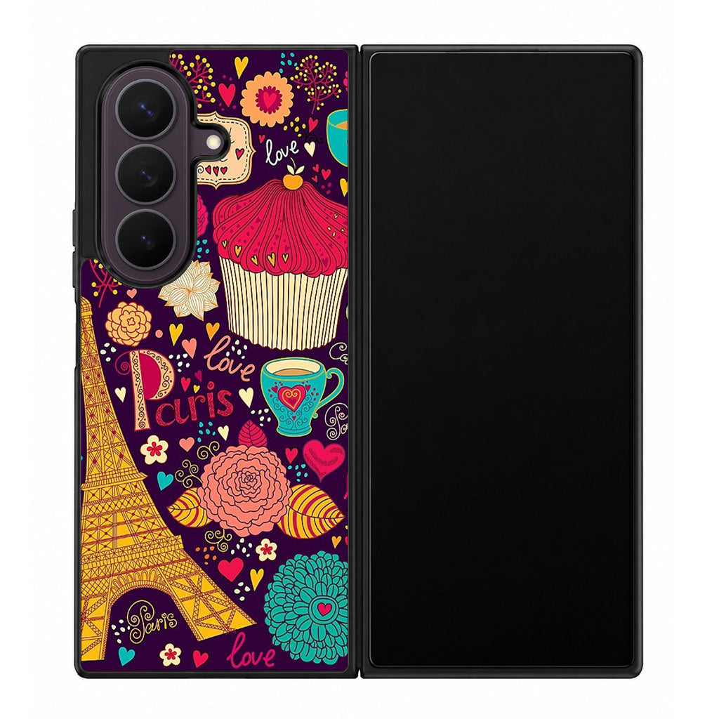 Vintage Love In Paris Samsung Galaxy Z Fold 8 Ultra Case