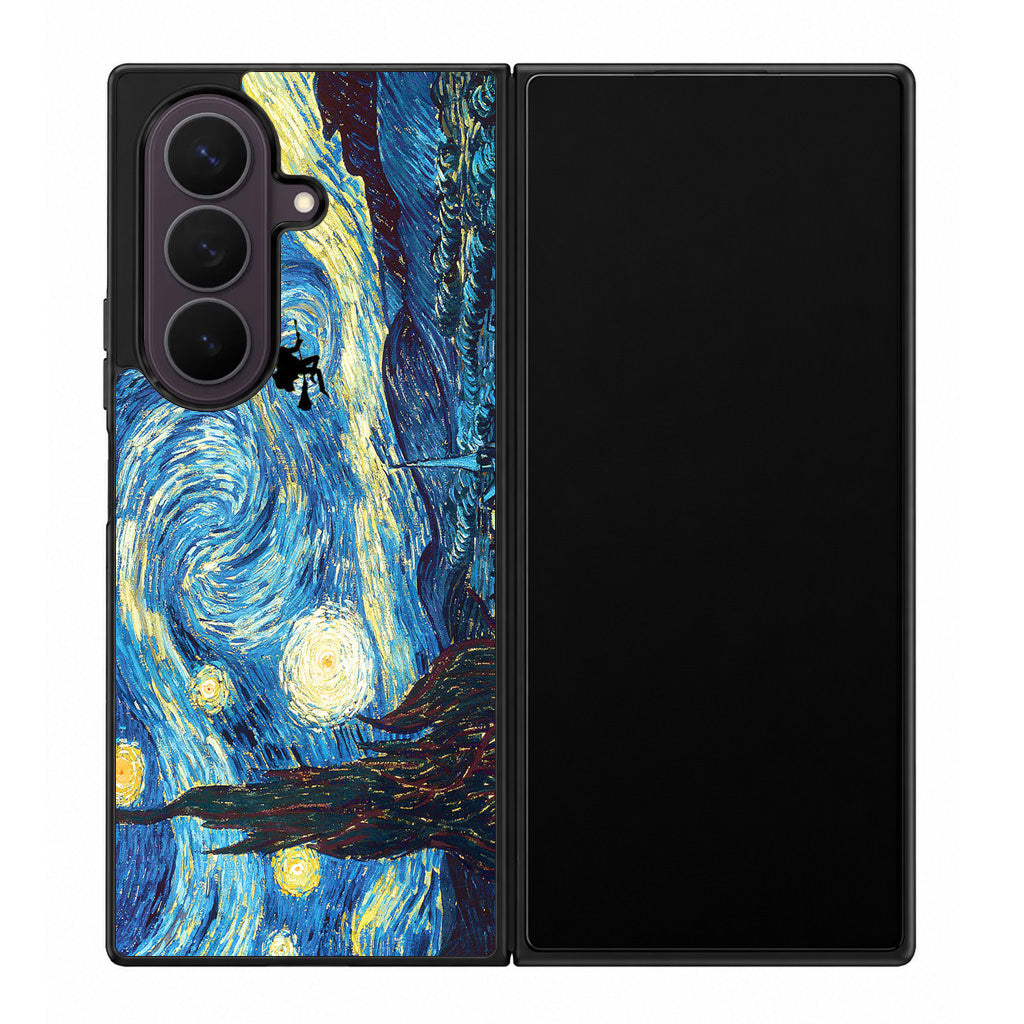 Witch Flying In Van Gogh Starry Night Samsung Galaxy Z Fold 8 Ultra Case