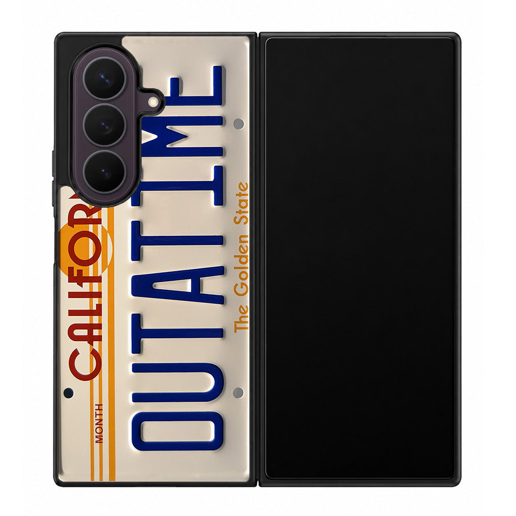 Back to the Future License Plate Outatime Samsung Galaxy Z Fold 8 Ultra Case