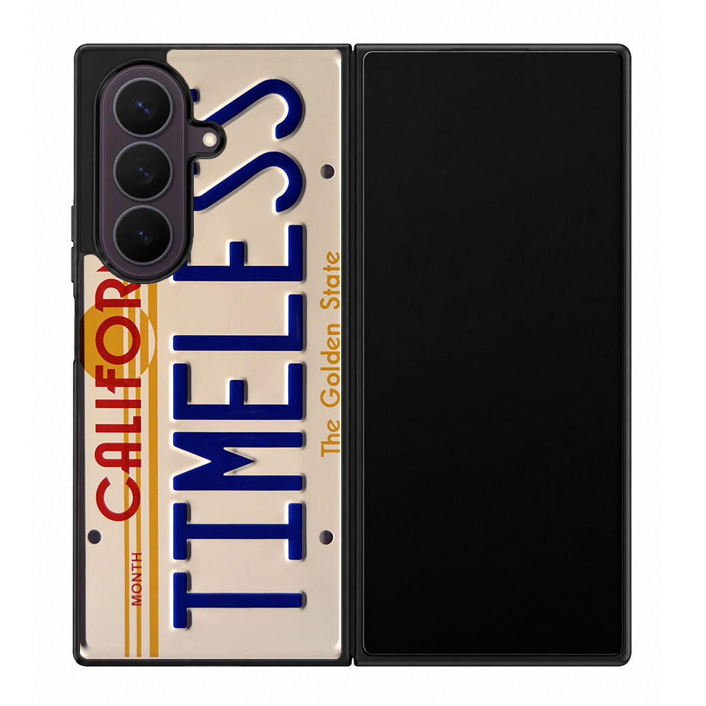 Back to the Future License Plate Timeless Samsung Galaxy Z Fold 8 Ultra Case