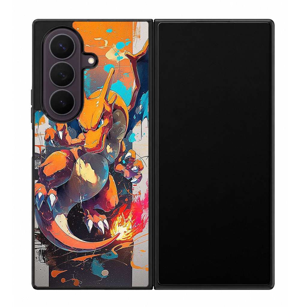 Charizard Inferno on Canvas Samsung Galaxy Z Fold 8 Ultra Case