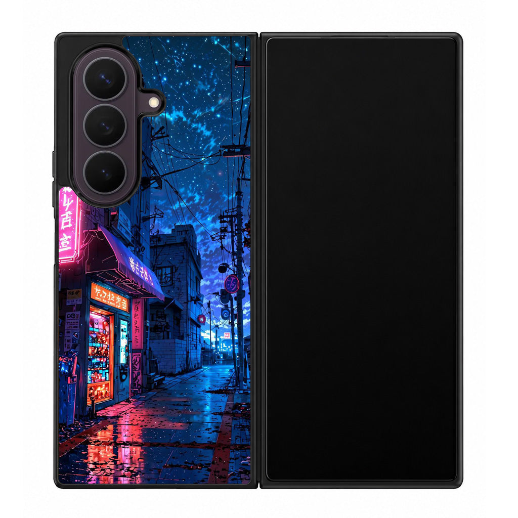 Japan Neon Reverie Samsung Galaxy Z Fold 8 Ultra Case