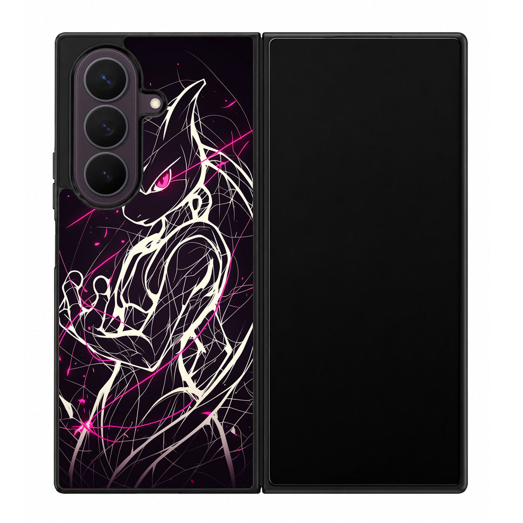 Mewtwo Cosmic Energy Samsung Galaxy Z Fold 8 Ultra Case