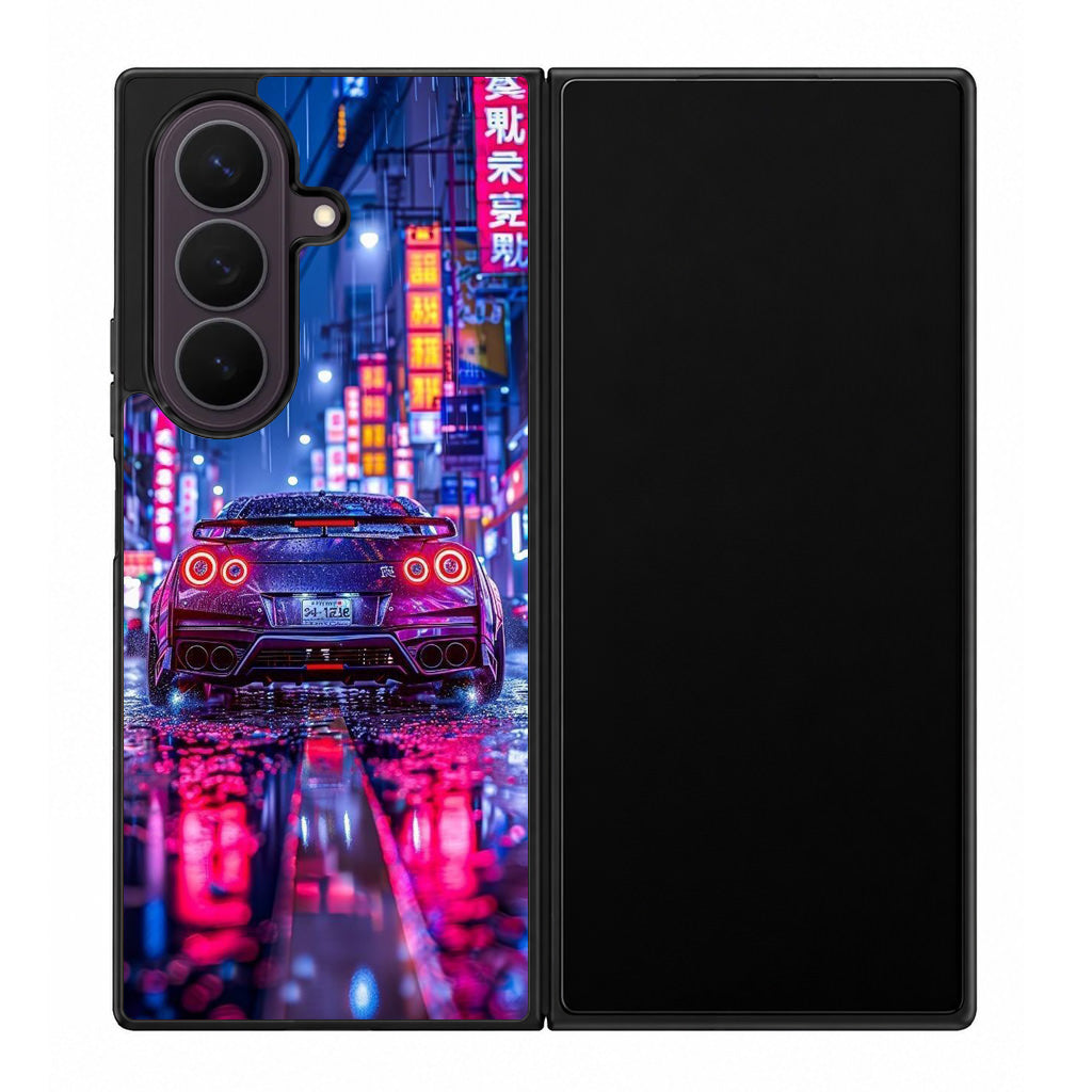 Neon Midnight Drift Tokyo Rain Samsung Galaxy Z Fold 8 Ultra Case