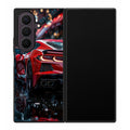 Red Sport Car in the Rain Samsung Galaxy Z Fold 8 Ultra Case