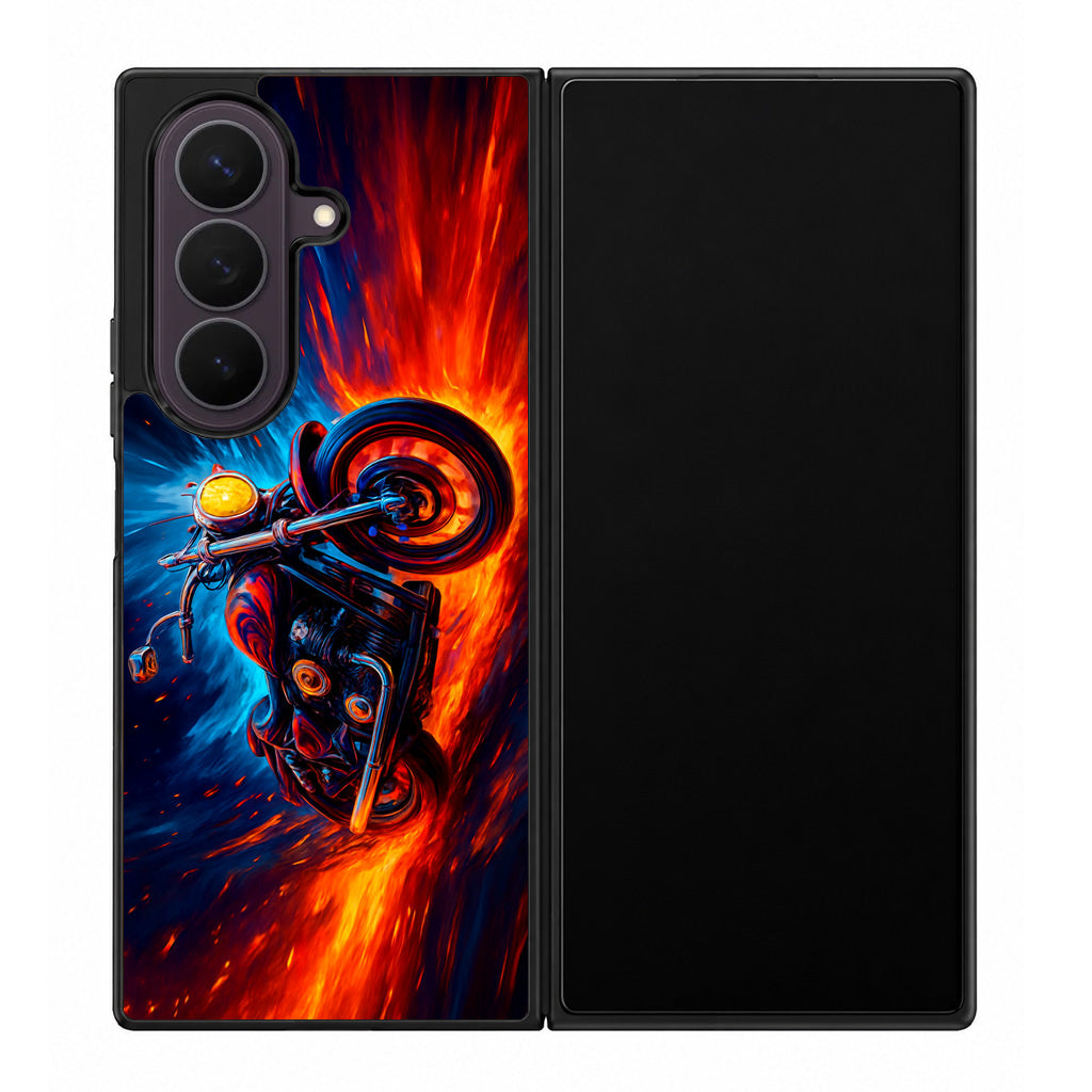 Ride Through Fire and Ice Samsung Galaxy Z Fold 8 Ultra Case