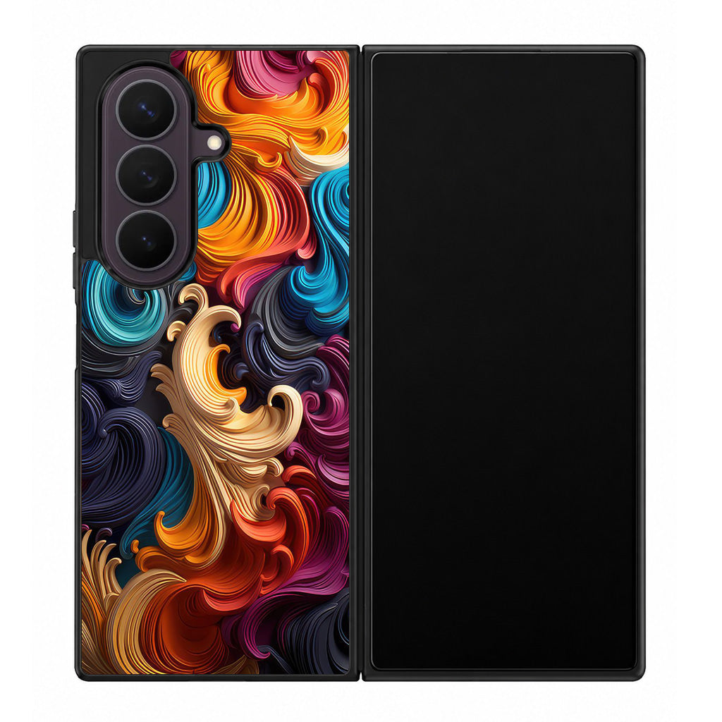 The Dance of Abstract Waves Samsung Galaxy Z Fold 8 Ultra Case