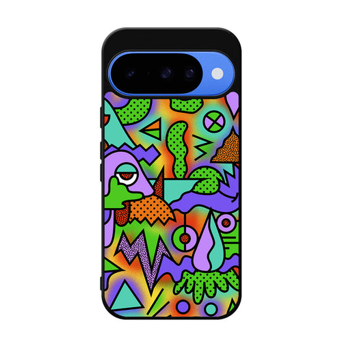 Abstract Colorful Doodle Art Google Pixel 10 Case