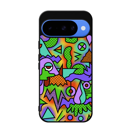 Abstract Colorful Doodle Art Google Pixel 10 Case