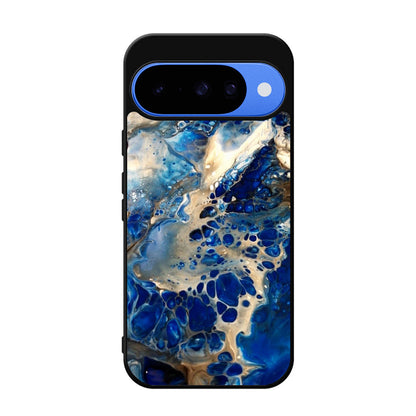 Abstract Golden Blue Paint Art Google Pixel 10 Case