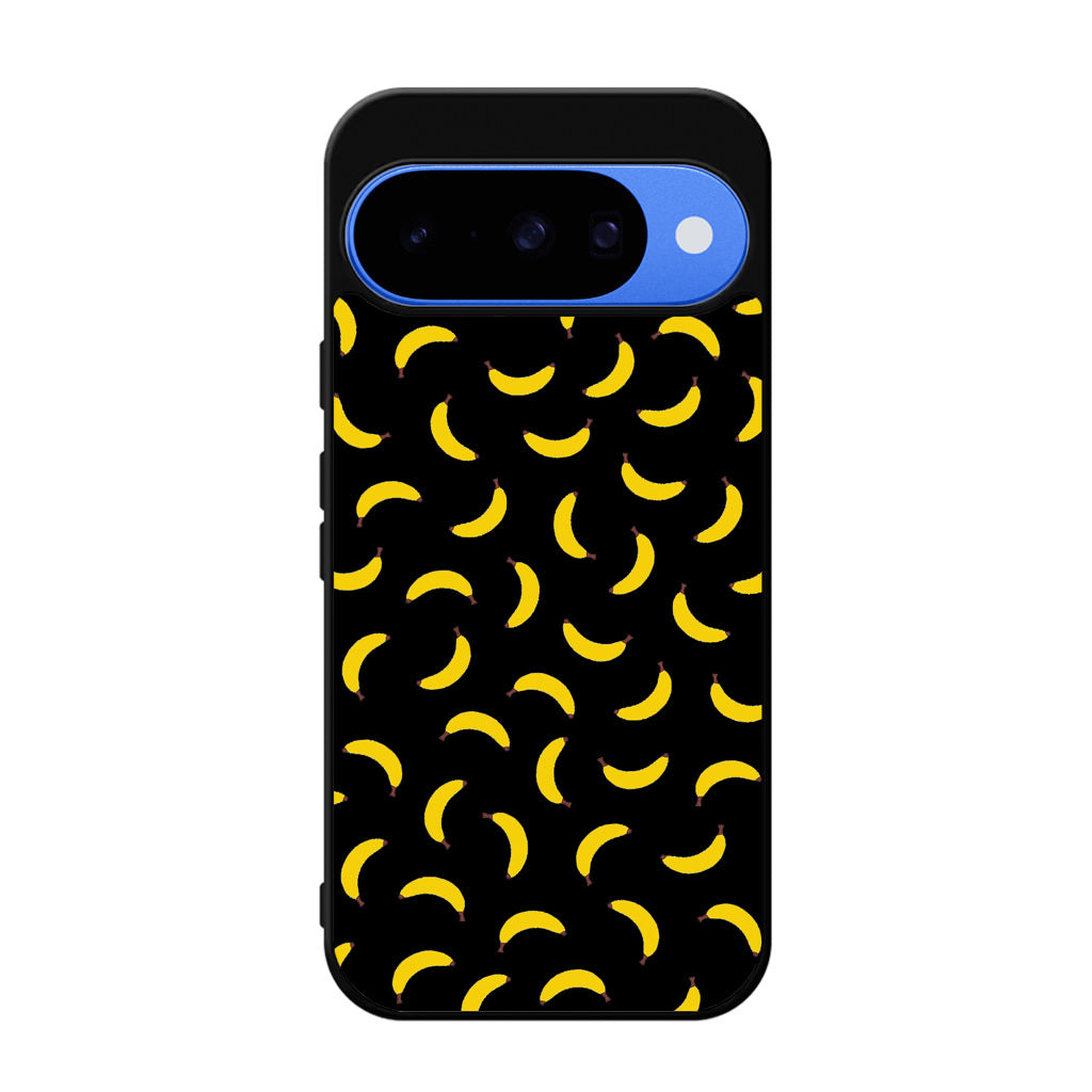 Bananas Fruit Pattern Black Google Pixel 10 Case