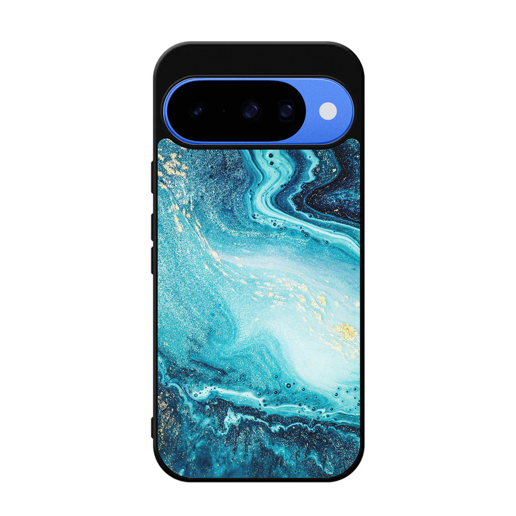 Blue Water Glitter Google Pixel 10 Case