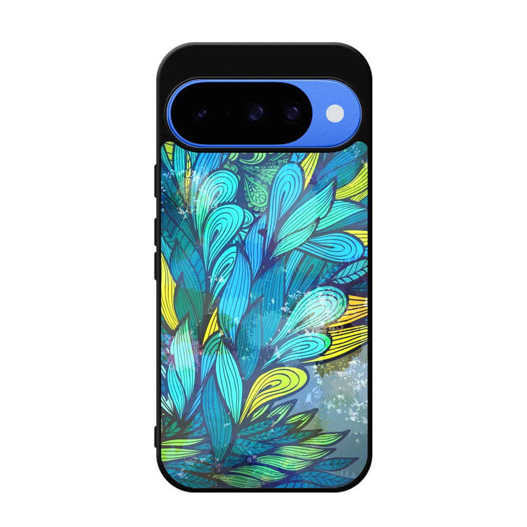 Colorful Art in Blue Google Pixel 10 Case