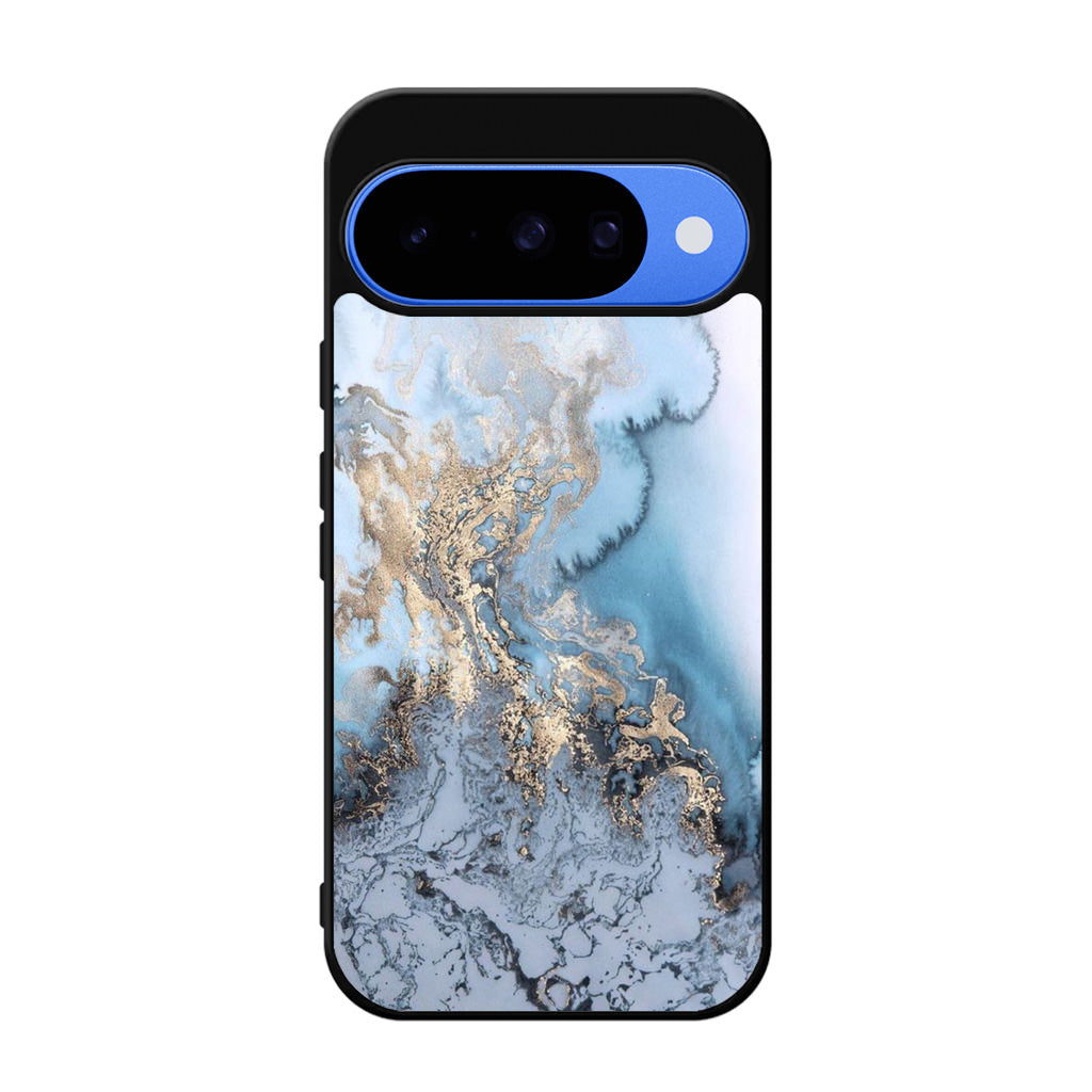 Golden Azure Marble Google Pixel 10 Case