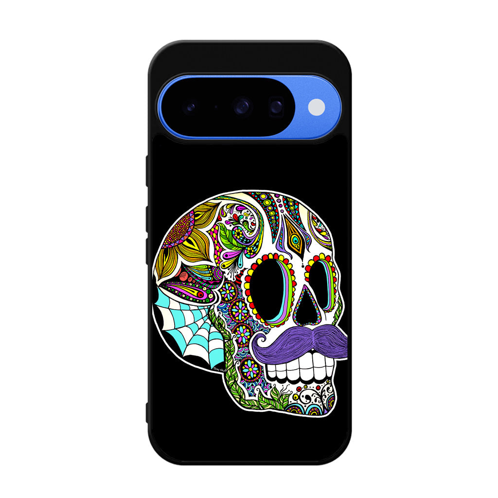 Mustache Sugar Skull Google Pixel 10 Case