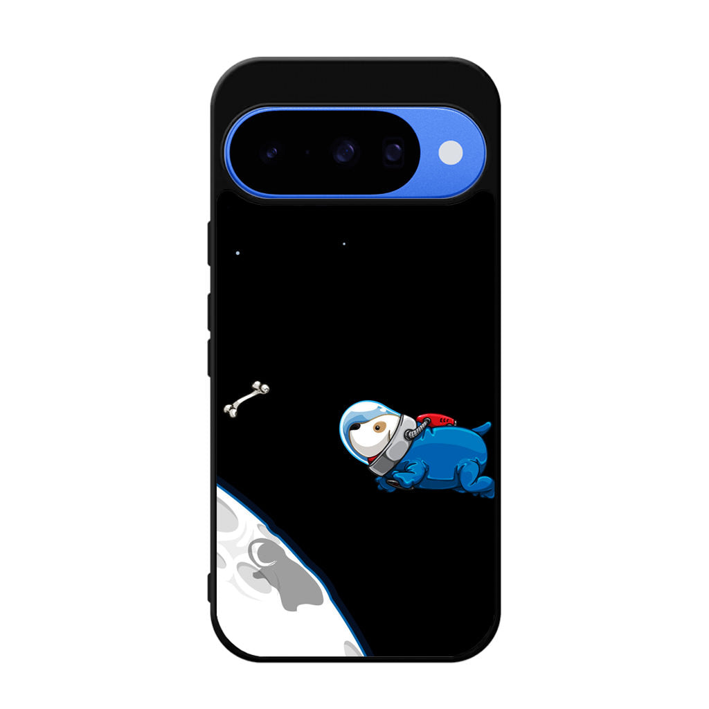 Space Dog Chasing A Bone Google Pixel 10 Case
