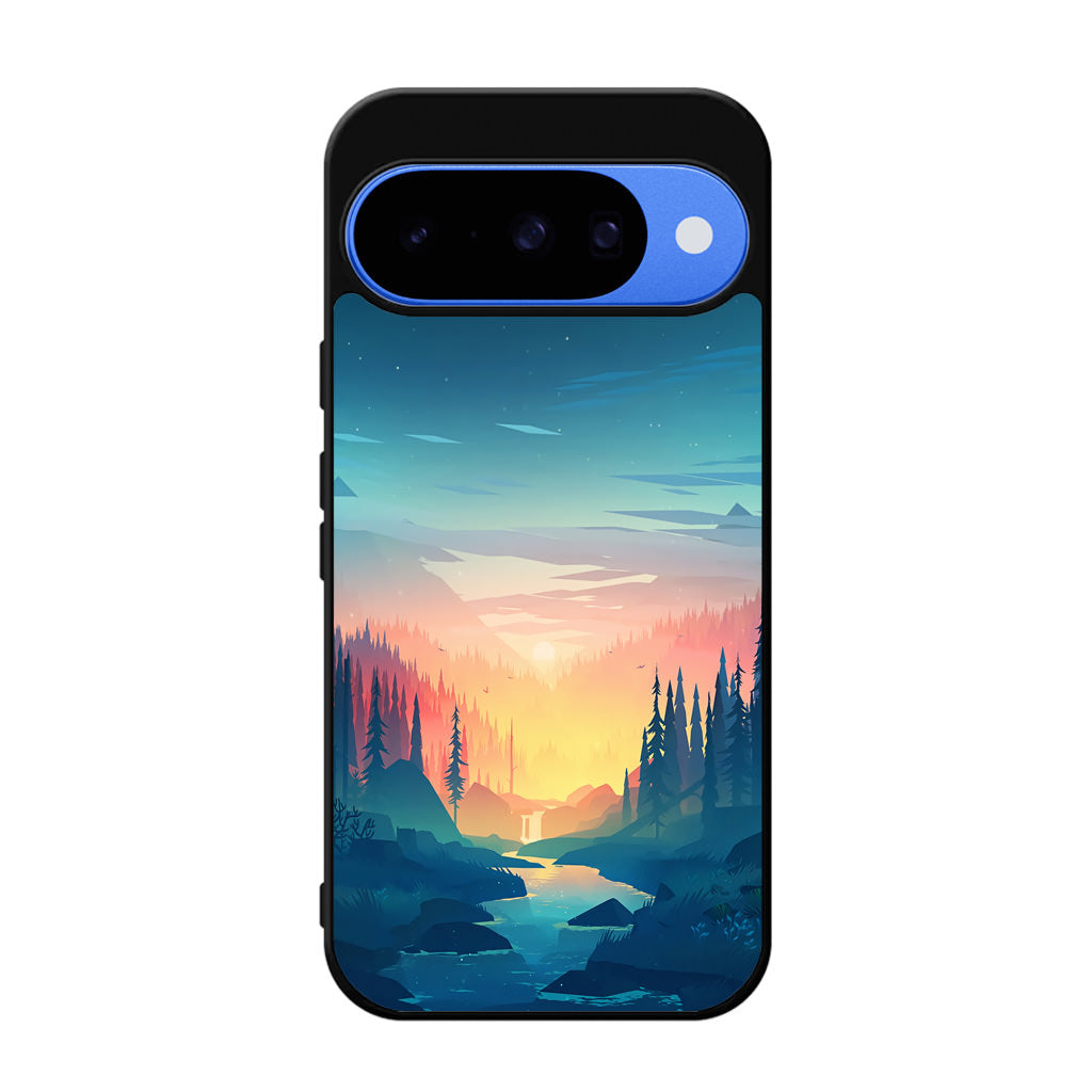 Sunset at The River Google Pixel 10 Case
