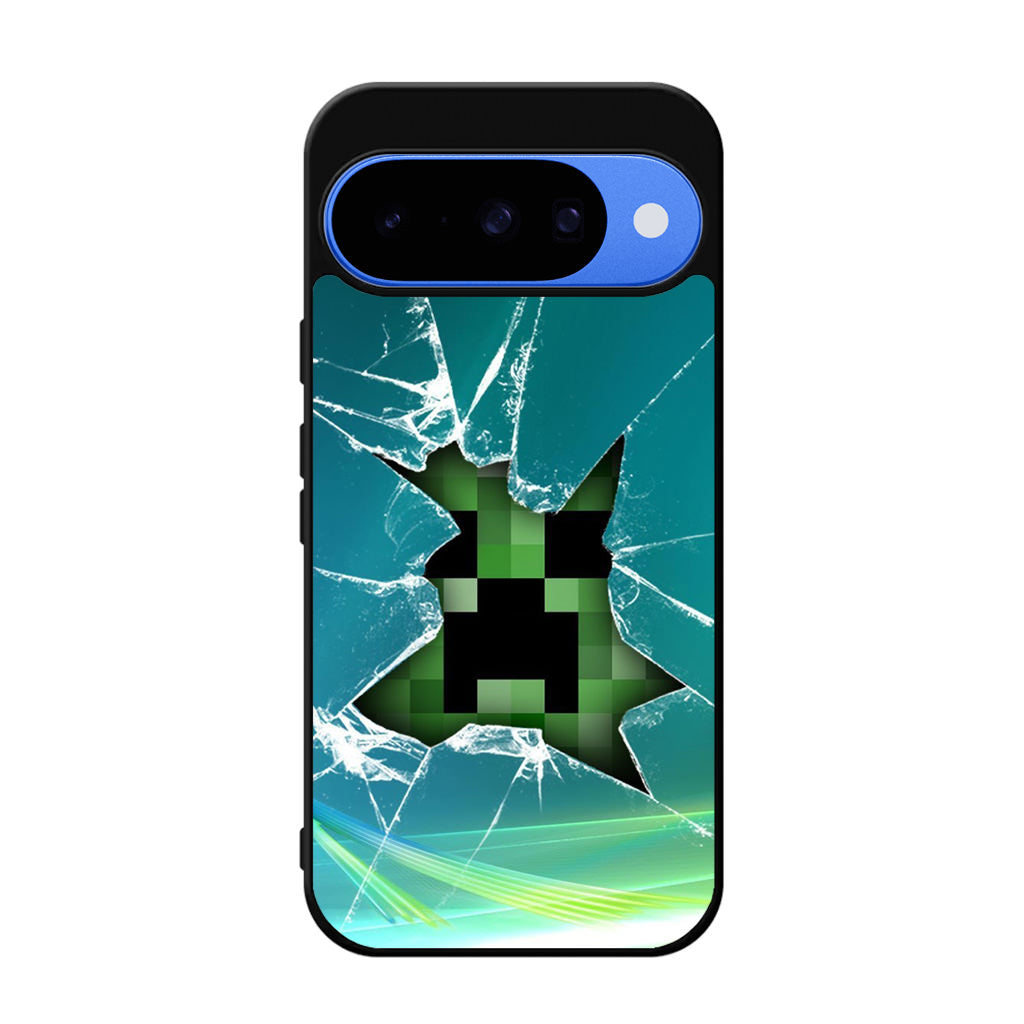 Creeper Glass Broken Green Google Pixel 10 Case