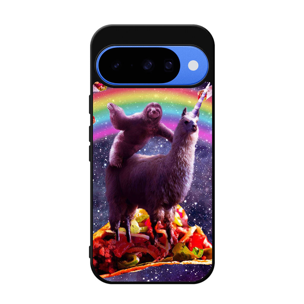 LLama And Sloth On Space Google Pixel 10 Case