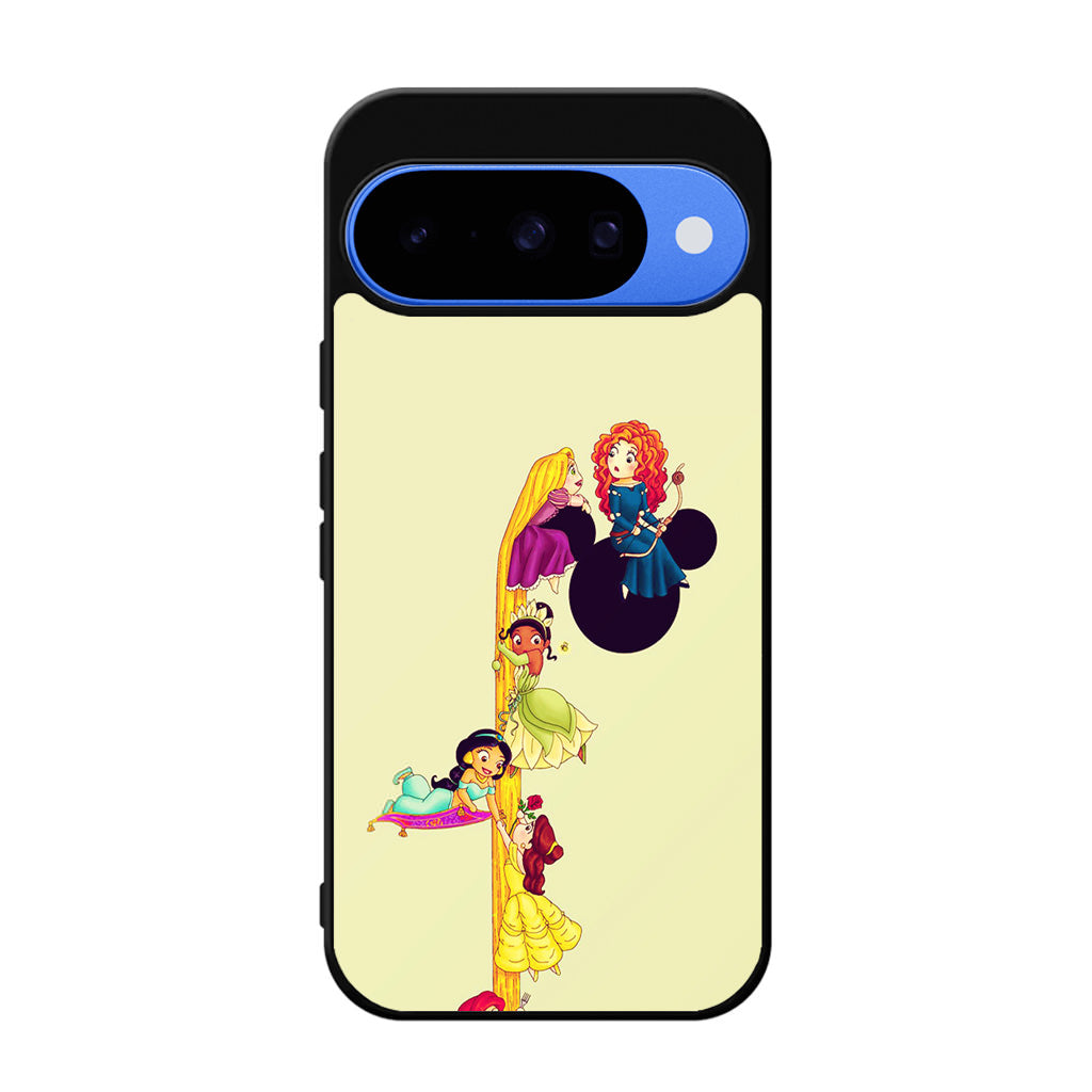 Princesses Climbing Rapunzel's Hair Google Pixel 10 Case