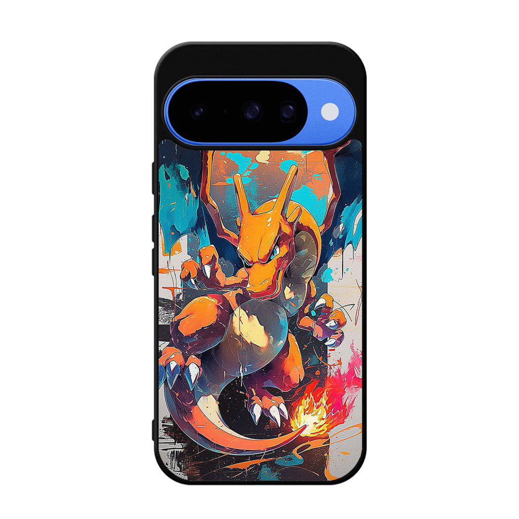 Charizard Inferno on Canvas Google Pixel 10 Case