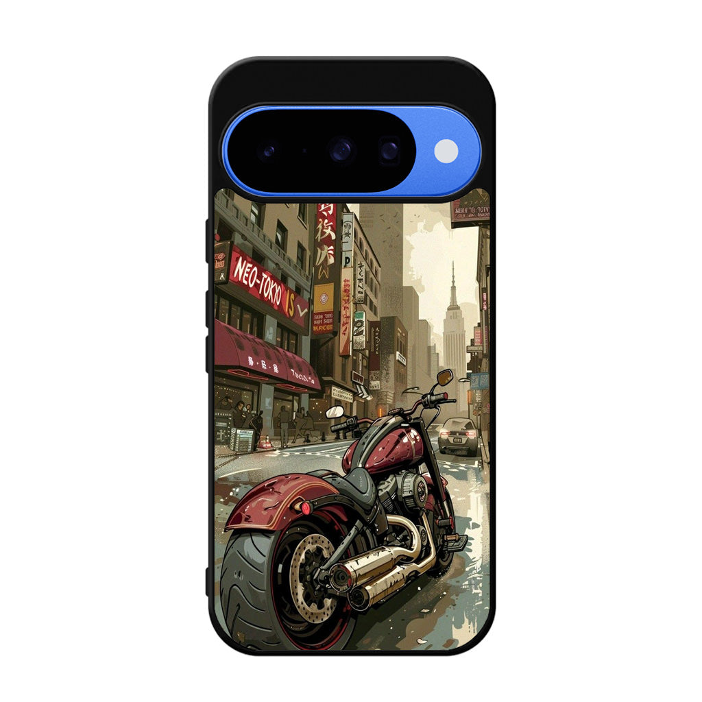 Motorcycle In Tokyo Streets Google Pixel 10 Case