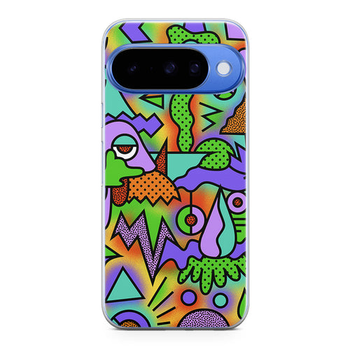 Abstract Colorful Doodle Art Google Pixel 10 Case