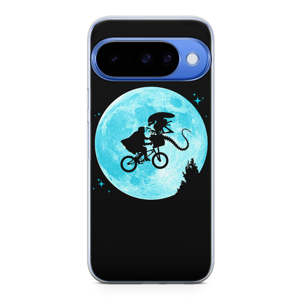 Alien Bike to the Moon Google Pixel 10 Case