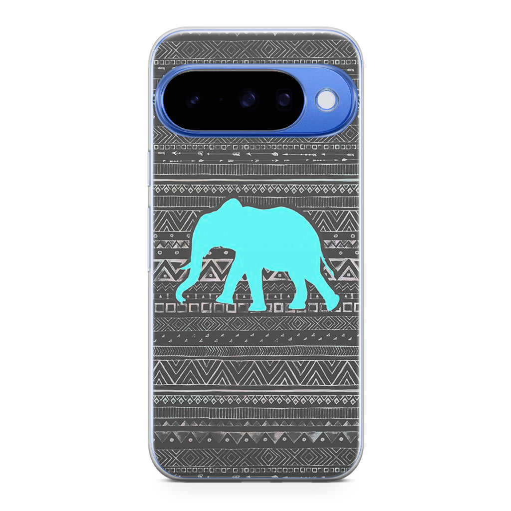 Aztec Elephant Turquoise Google Pixel 10 Case
