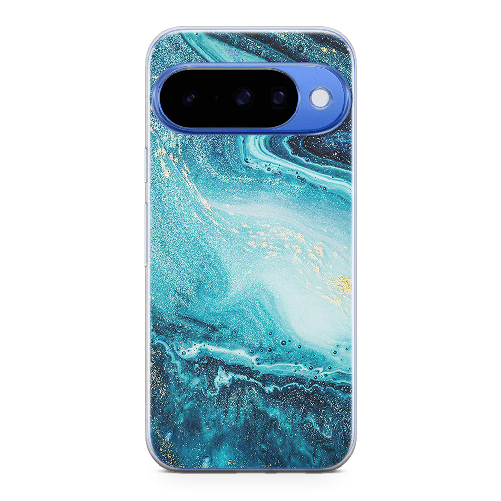 Blue Water Glitter Google Pixel 10 Case