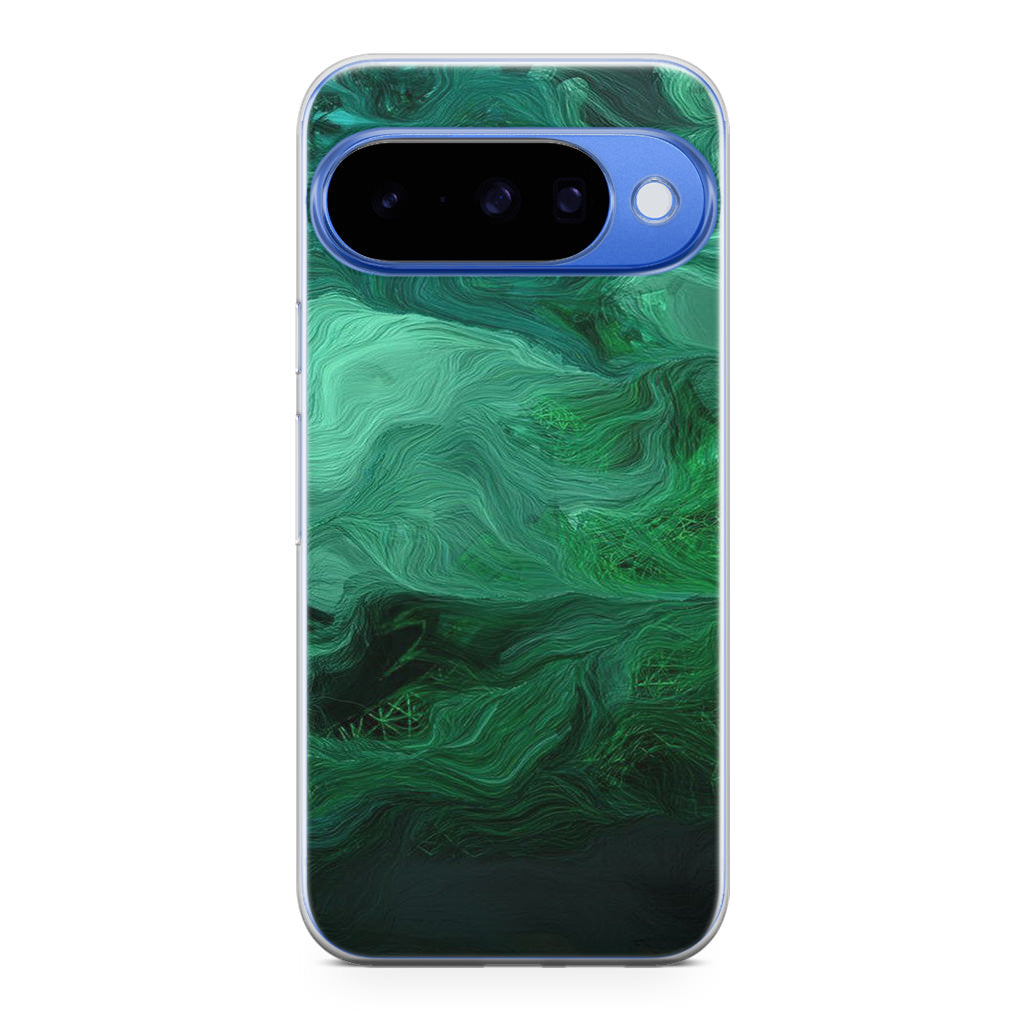 Green Abstract Art Google Pixel 10 Case