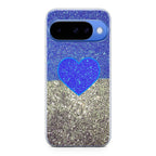Love Glitter Blue and Grey Google Pixel 10 Case