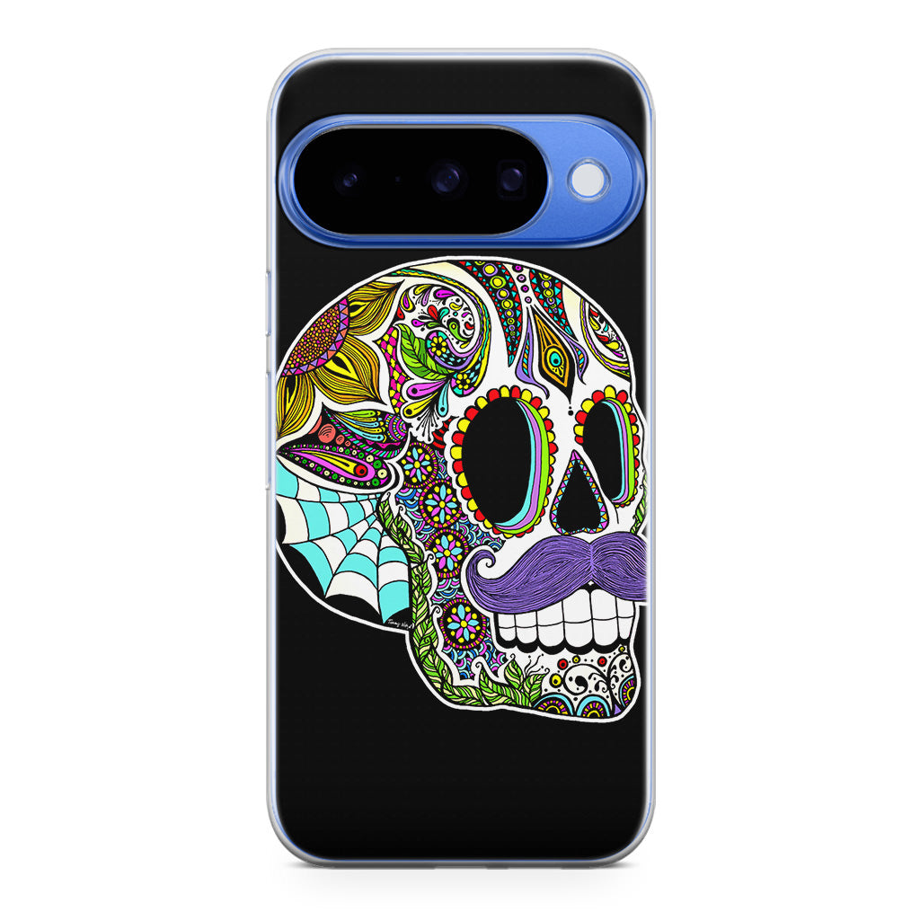 Mustache Sugar Skull Google Pixel 10 Case