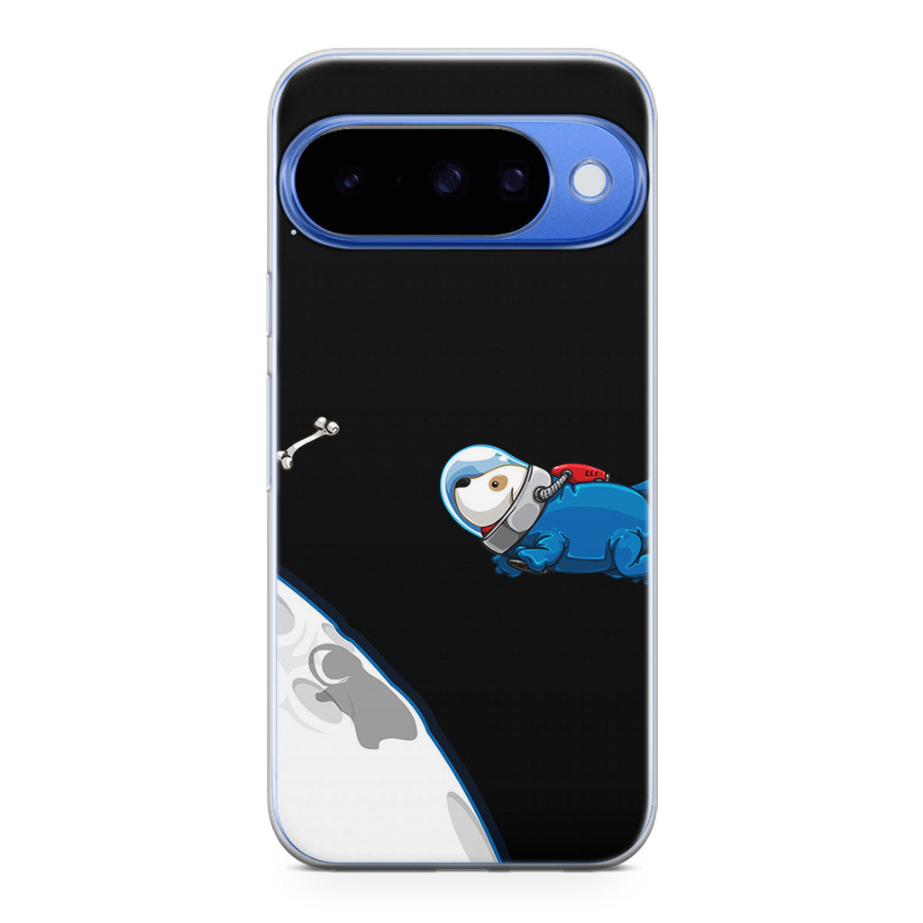 Space Dog Chasing A Bone Google Pixel 10 Case